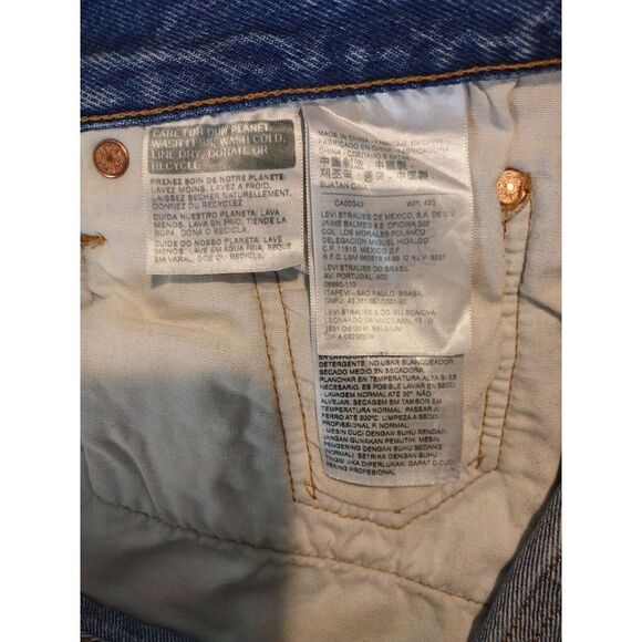 Levi's Jeans 501 CT Mens 32x28 (actual) Slim Custom Tapered Button Fly Denim - Picture 10 of 12